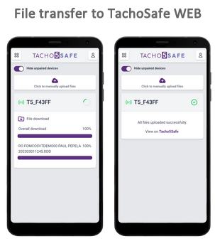 TachoSafe file transfer to the cloud